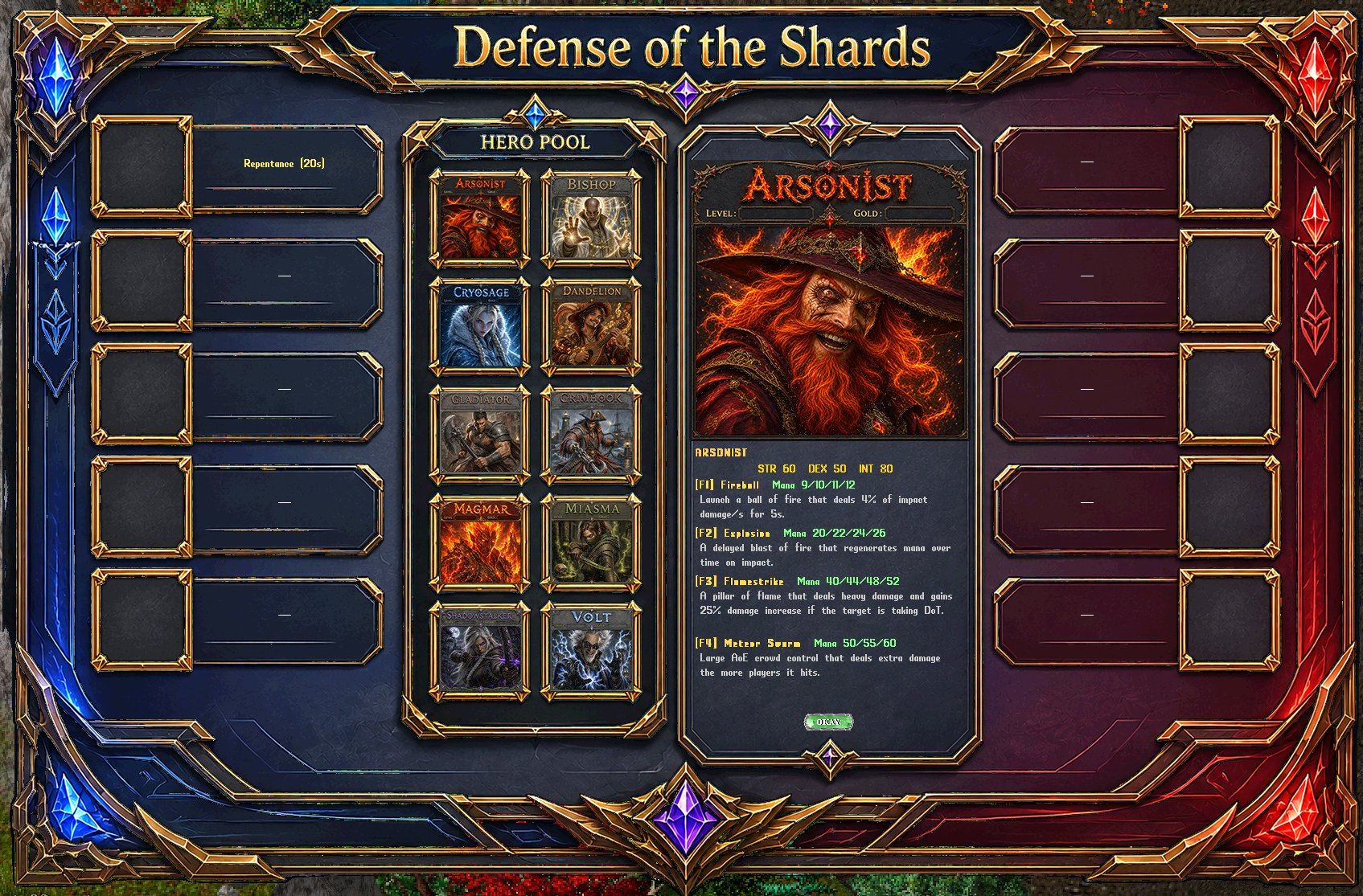 Defense of the Shards live draft and hero pool
