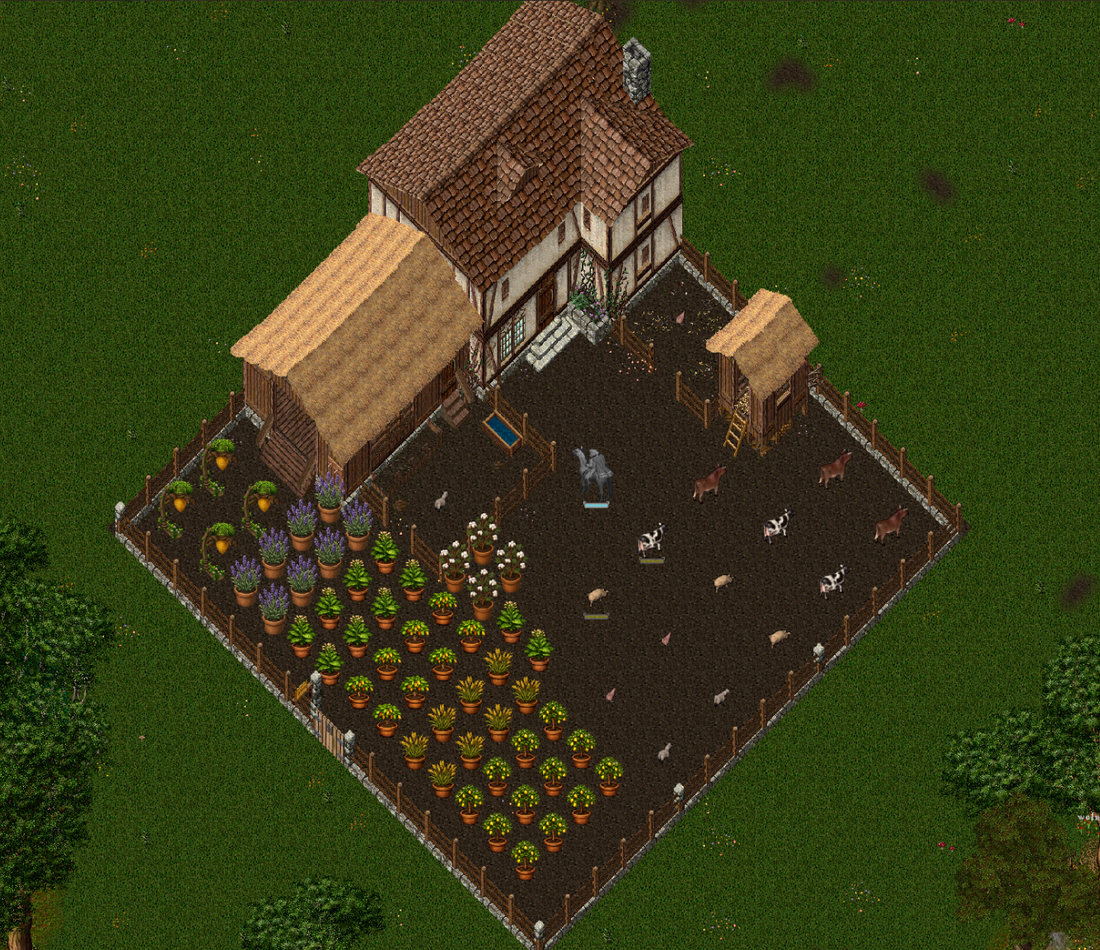 The Farm Manor with every plot planted