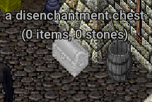 A disenchantment chest secured in a house