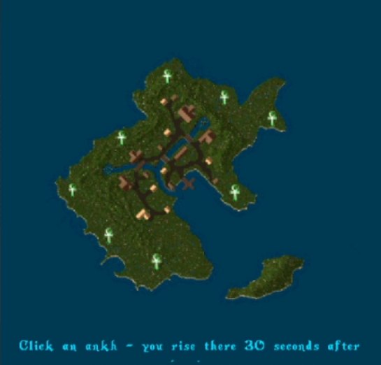 The resurrection shrine selection map