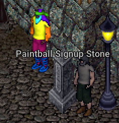 The paintball signup stone