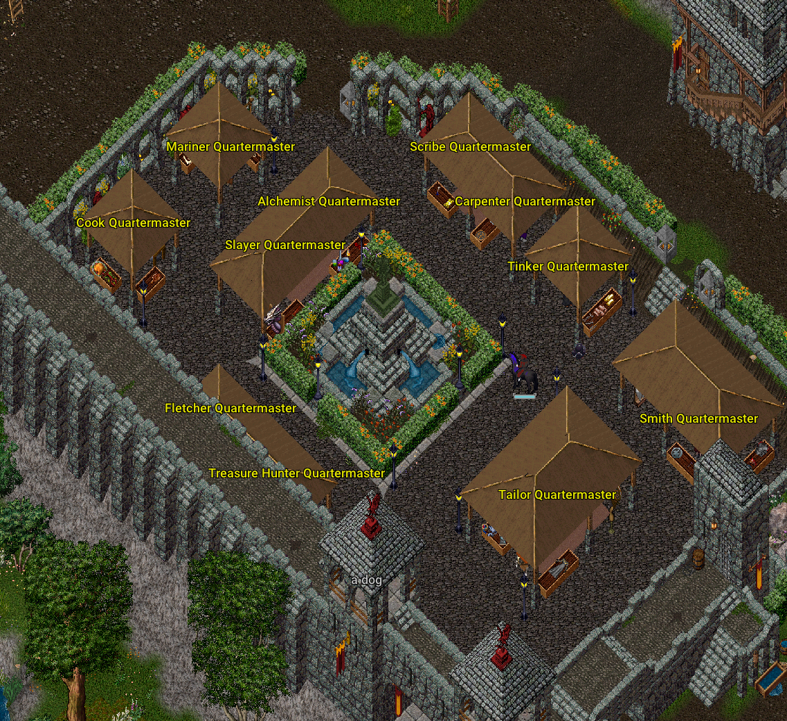 The quartermaster compound with all eleven tents
