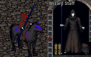 The Wizard Staff, worn and on the paperdoll